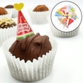 thumbnail image 3 of KAKOWELY 36 mini sombreros de cumpleaños para tartas, conos de cono, decoración para cupcakes, postres y baby shower., 3 of 4