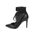 thumbnail image 4 of New Women Wild Diva Akira-149 Pointy Toe Lace Up Ankle Cuff Stiletto Bootie, 4 of 6