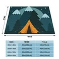 thumbnail image 6 of LNWH Super Soft Flannel Bed Blanket, Cozy Fluffy Warm All Seasons Adventure Travel Tented Camp Pattern Throw Blankets for Sofa Bedding, 80"x60", 6 of 8