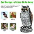thumbnail image 6 of FungLam 5Pack Owl Decoy Statue Protect Garden Yard Scare Birds Away Pigeon Repellent Scarecrow, 6 of 8