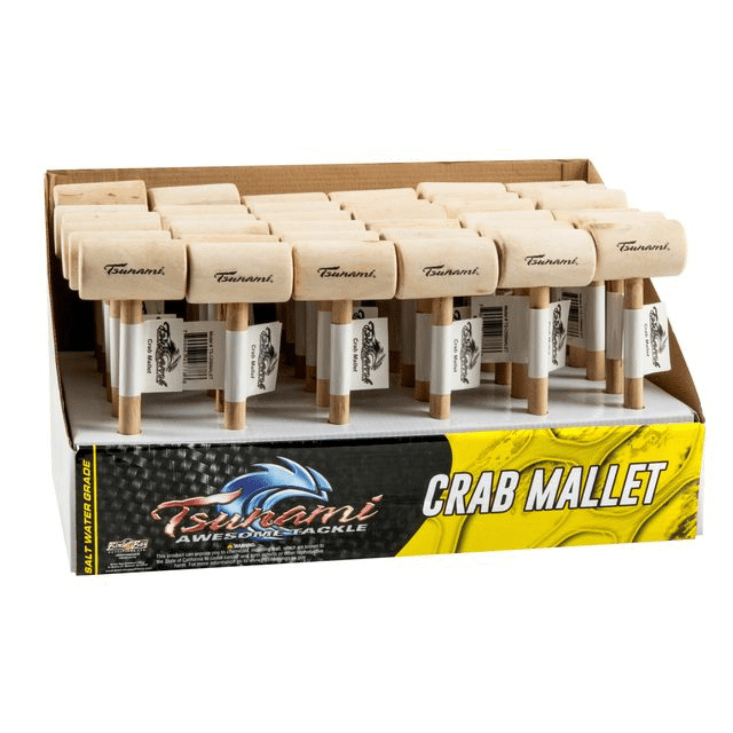 (4 pack) Tsunami Wooden Crab Mallet Seafood Tool Set 36‑Piece