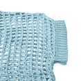 thumbnail image 6 of Women's Off The Shoulder Crochet Tops Beach Coverup for Swimsuit Oversized Hollow Out Vacation Scoop Neck Short Sleeve Sweaters Casual Boho Crochet Pullover Knit Lightweight Summer Tops Light blue, 6 of 9