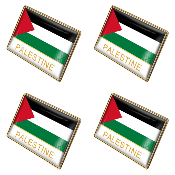 Insignias nacionales de la bandera de Palestina, insignia esmaltada de cristal, traje de recuerdo (32x23mm)