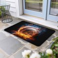thumbnail image 2 of Baseball Doormat Outdoor Entrance 16"x24", Sports Theme Gradient Orange Blue Black Absorb Moisture Dirt Door Mats, Non-Slip Rubber Backing Floor Mats Indoor, Low-Profile Front Door Rugs, 2 of 9