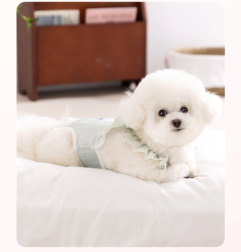 3 Pack Pet Diaper Pants for Female Dogs - Heat Cycle Sanitary Protection, Breathable Striped Jacquard