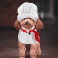 thumbnail image 4 of LOLIPPYY 1Set Funny Pet Chef Costume White Soft Material Dog Cook Hat for Festive Gatherings, 4 of 7
