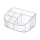 thumbnail image 3 of Organizador de maquillaje, organizador de baño con rejillas, caja de cosméticos para encimera grande y blanco, 3 of 9