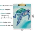 thumbnail image 2 of FMSHPON Watercolor Sea Turtle Painting Clipboard Hardboard Wood Nursing Clip Board and Pull for Standard A4 Letter 13x9 inches, 2 of 6