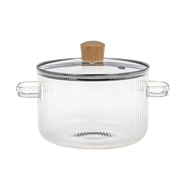 Cacerola para leche, olla para sopa de fideos instantáneos, utensilios de cocina de vidrio, calentador de leche y café, olla Ramyun, cacerola pequeña BLESIY Cacerola para leche
