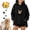 Black, variant on Pet Carrier Hoodie with Pouch, Pet Pouch Pull Pocket Kangaroo Sweatshirt with Side Zip