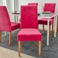 thumbnail image 4 of Dining Room Chair Slipcover,Stretch Velvet Chair Covers Universal Removable Washable Anti-Dust Soft Parsons Chair Protector for Hotel Kitchen Wedding Ceremony-4-E, 4 of 9