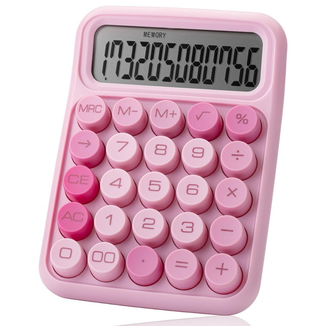 Calculadora Mr. Pen - Interruptor mecánico (12 dígitos), color rosa
