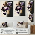 thumbnail image 4 of Designart Puple Peony Flower On Abstract Paint V Canvas Wall Art, 4 of 5