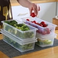 thumbnail image 3 of Caja De Comida Para Frigorífico, Bandeja De Drenaje Extraíble De Fácil Limpieza, Contenedor De Comida Para Nevera Para Verduras, 3 of 7