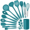 thumbnail image 1 of Juego de utensilios de cocina E-far, 23 piezas de silicona azul con soporte, 1 of 7
