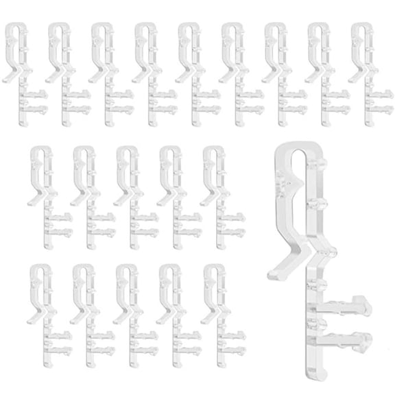 20 PCS Hidden Calance Clamps,Valance Clips for Blinds,Hidden Channel Valance Clips,1-7/8Inch Clear Plastic Clips Ventanas,Window Blind Clips,Plastiv Clips For Valance,Clear Blinds Valid Clips