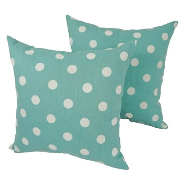 Blazing Needles Polka Dot 17-inch Indoor/Outdoor Throw Pillow (Set of 4)