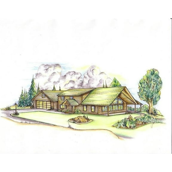 001-3003: Vacation Mountain 3 Bed, 2 Bath Luxury Home Plan, 1769 Sq Ft: Full Blueprints with License to Build by Home Plan Marketplace - Lesuto