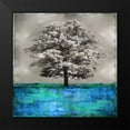thumbnail image 2 of Turner, Eric 15x15 Black Modern Framed Museum Art Print Titled - Stately - Blue on Silver, 2 of 5