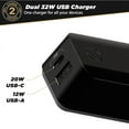 thumbnail image 2 of SCOSCHE HPDCA32 PowerVolt 32W Certified USB Type-C + USB Type-A Fast Wall Charger Power Delivery 3.0 Compatible with All USB-C and USB-A Devices, Black, 2 of 6