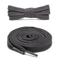 thumbnail image 3 of 3pair Double Layers Flat Shoelaces Deep Gray for Sneakers 36 45 48 54 63 72 Inch, 3 of 7