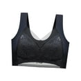 thumbnail image 2 of inalámbrico para mujer, ropa interior para mujer, todos los días, ligero, cómodo, para niñas, sin aros, correa ancha, Negro L 75BCD Sunnimix Sujetador de mujer, 2 of 8