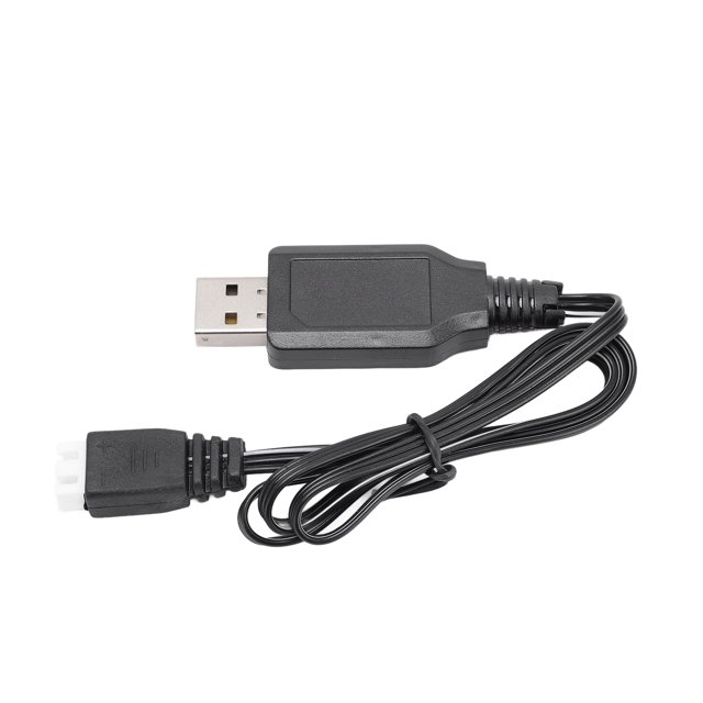 Remote Control Car Charger Cable, Overcharge Guard Li Ion Battery USB Charger Cable Long Life Plastic for 18301 18302 18303 18304 1:18 RC Cars