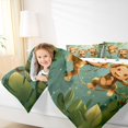 thumbnail image 4 of Feelyou Kawaii Monkey Animal Twin Comforter Sets, Green Leaf Plant Bedding Set, 2 Pieces, 4 of 8