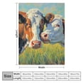 thumbnail image 4 of Orinice Cows Theme Warm Lightweight Soft Fleece Blanket for All Seasons, Decorative Throw Blanket for Living Rooms, Sofa, Office, Excellent Hand Feel, Multiple Sizes Available 60x80in, 4 of 6