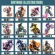 thumbnail image 3 of Ropa de Cama Personalizada para Niño Dirt Bike, 3 of 10