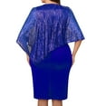 thumbnail image 3 of Plus Size Elegant Formal Dress Long Lace Cape Overlay Wedding Guest Formal Cocktail Mother of Bride Outfit, 3 of 3