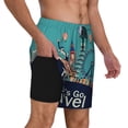 thumbnail image 2 of Balery Let's go Travel Bañador para hombre, shorts de playa de secado rápido con entrepierna y forro de compresión-X-Large, 2 of 6