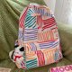 thumbnail image 1 of Bolsa Bolso universitario para mujer, bolso para ordenador portátil, bolso diario para mujer (líneas coloridas), 1 of 9