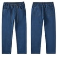 thumbnail image 5 of IhhxPro Men's Cotton Relaxed Fit Jeans with Elastic Waist and Pockets Comfort Stretch Denim Casual Everyday Straight Leg Work Trousers 36-46, 5 of 7