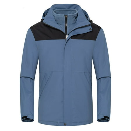 YLSDY Men s Softshell 3 in 1 Winter Jacket Windproof Waterproof Fleece Liner Outdoor Coat Thermal Warm Tactical Jacket Detachable Hooded Hiking Camping Ski Snowboard Hunting Jackets Blue S 338fe7e7 d864 46f4 adcf b8d2de308cb5.28fac43fc99eadc334e8595a8983a749