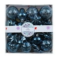 thumbnail image 4 of Mouliraty 28pcs Christmas Ball Ornaments Set, Plastic Electroplated Special-shaped Colorful Balls Christmas Set Christmas Tree Pendant Pendant Decorative, Dark Blue, 4 of 5