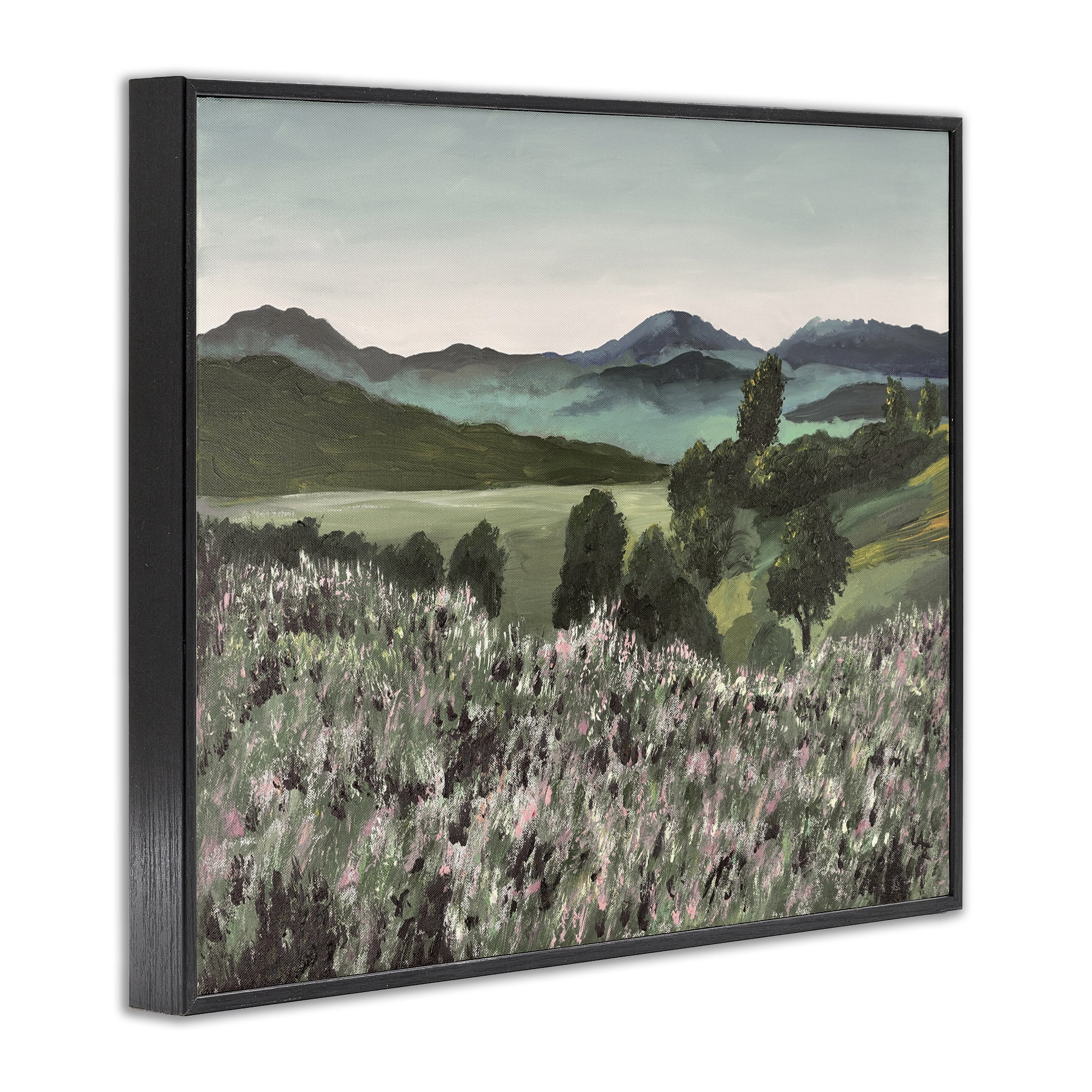 Stupell Industries Windblown Meadow Blooms Black Framed Giclee Art, design by Lee Ann Zirbes
