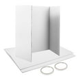 thumbnail image 2 of Miangastore Tableau d'Exposition Pliable Trifold Blanc avec Rubans Double Face pour un Transport et un Rangement Faciles, 2 of 8