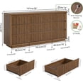 thumbnail image 4 of Fiogmub 9 Drawer Dresser for Bedroom, Wide Chest of Drawers TV Stand, Clothes Storage Cabinet Organizer for Living Room, Walnut, 4 of 8