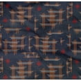 thumbnail image 4 of oneOone Organic Cotton Poplin Twill Fabric Geometric Kasuri Print Fabric By The Yard 42 Inch Wide, 4 of 4
