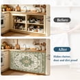 thumbnail image 4 of Sage Green Cabinet Curtain 32"Wx55"L,Dustproof Pantry Door Curtain W/ Self Adhesive Tape,Southwest Tribal Antique Boho-Chic Farmhouse Tall Storage Cover Privacy Drape for Bathroom Kitchen, 4 of 9