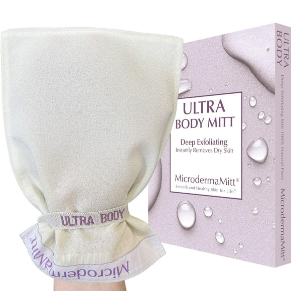 MicrodermaMitt Gant ULTRA Exfoliant - le Gommage Corporel Exfoliant en Profondeur Ultime Gant Kese â&&&&147, Traitement de la Peau à la Fraise, Kératose Pilaire