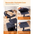 thumbnail image 5 of FEANDREA Cat Tree, 53.1-Inch Cat Tower for Indoor with Removable Washable Perch Cover, Scratching Post and Board, Basket, Cave, Smoky Gray, 5 of 5
