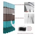 thumbnail image 6 of Coastal Anchor Blackout Curtains for Bedroom/Living Room, Pinch Pleated Black Out Curtains, Turquoise Brown Country Wooden Grain Room Darkening Window Drapes with Hooks 2 Panels, 39"x70", 6 of 8