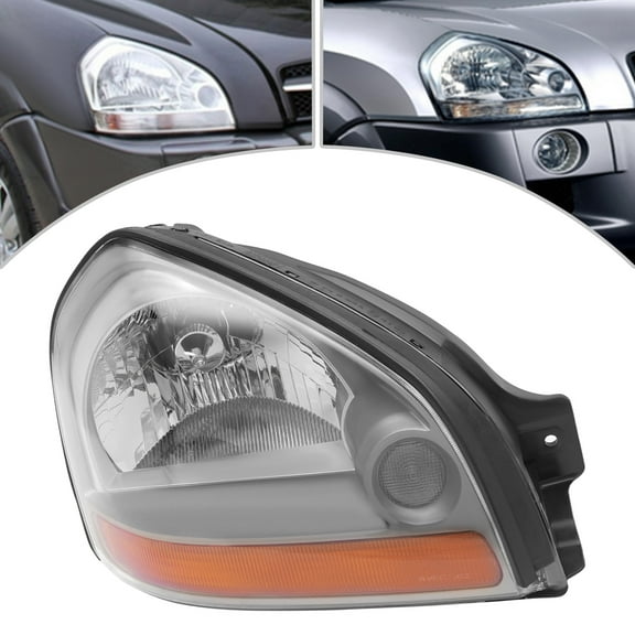 Headlights For 2005-2008 2009 Hyundai Tucson Front Right LED Halo Clear Projector Direct Replacement