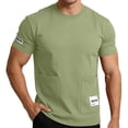 thumbnail image 2 of Qzwdhjm Mens Casual Shirts Round Neck Short Sleeve Tops Loose Fit T-Shirts Big and Tall Top Summer Casual Outgoing Tees with Pockets, 2 of 8