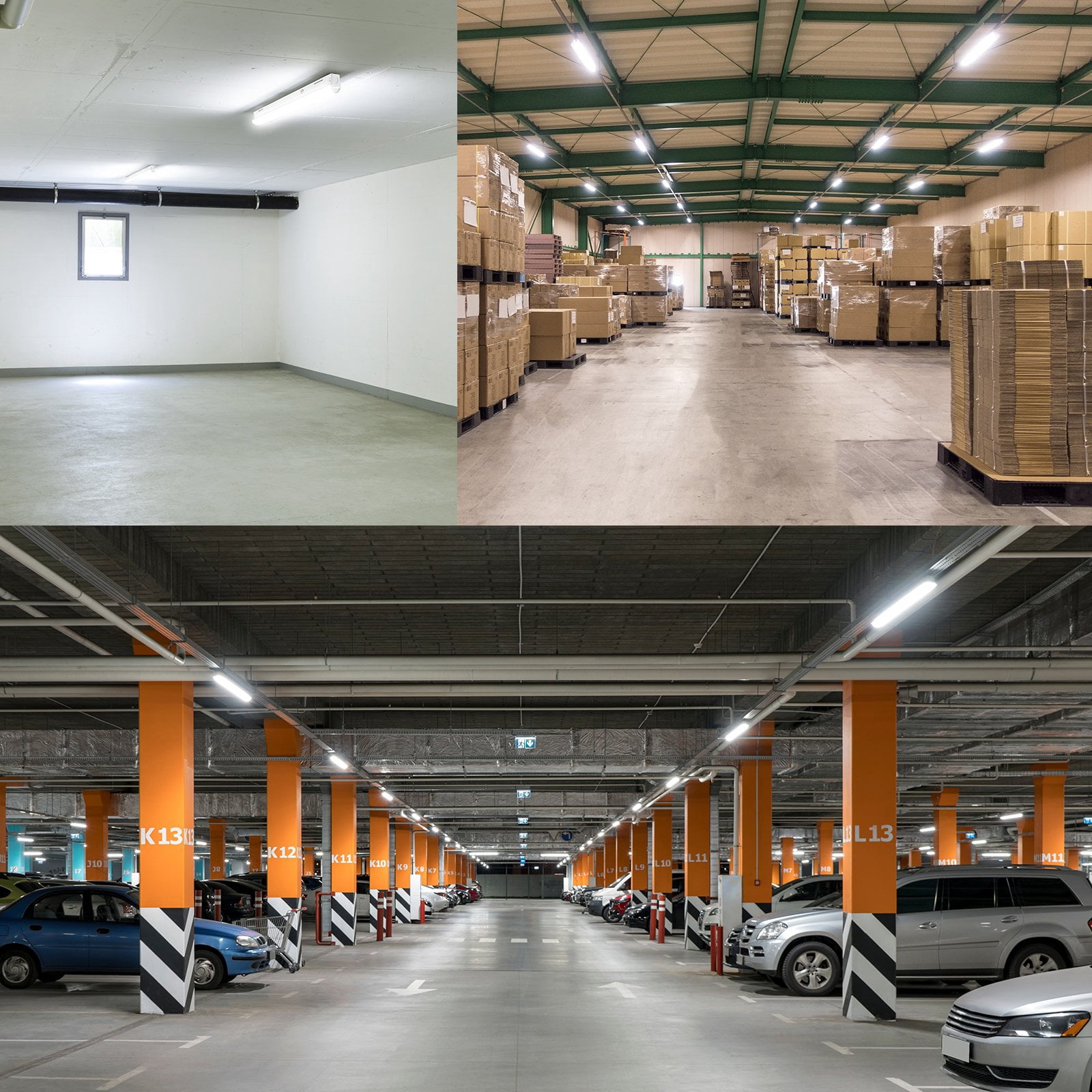 Luxrite 2 ft Slim LED Shop Light, 20W, 2600 Lumens, 3CCT 3500K-5000K, 0-10V Dimmable, Damp Rated, UL - Garage, Workshop