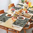 thumbnail image 2 of Gray Green Camo Textured Pattern Summer Placemats Table Placemats Set Of 4-Linen Kitchen Washable Placemats Table Mats 11.8"x17.7" Non-Slip Heat Resistant, 2 of 6