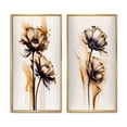 thumbnail image 2 of Designart "Orange Gerbera on Abstract Fusion I" Gerbera Framed Wall Art Set Of 2 - Orange Floral Framed Canvas Set For Living Room Decor, 2 of 6