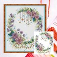 thumbnail image 1 of (HA107) Hilo Algodón Ecológico Bordado No Manchú 14CT 2 Hebras Tela Blanca 36*40 Cm Kit Serie Flores Punto Cruz Con Guirnalda Cuento Hadas (borde Gancho), 1 of 9